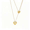 Double heart necklace