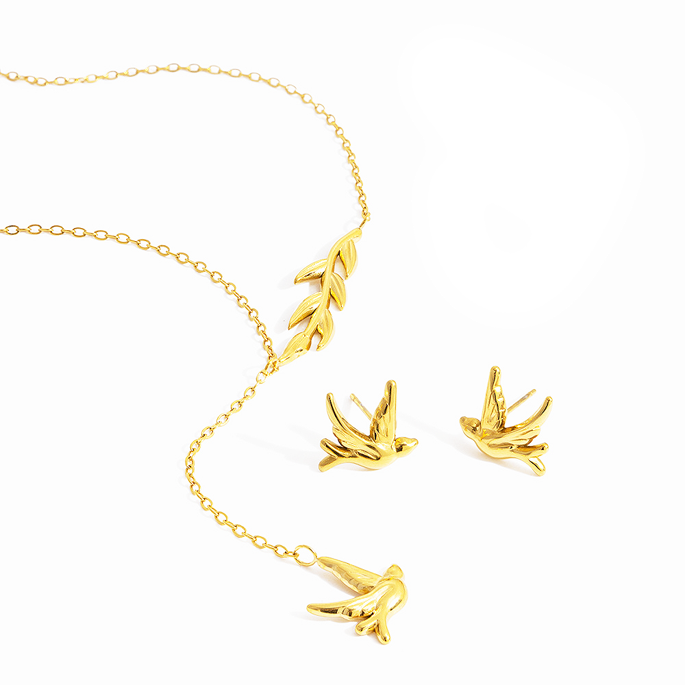 Bird & Tree Jewelry Set