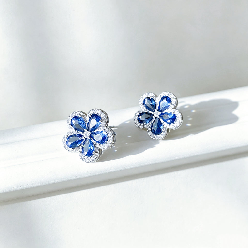 Elegant Blue Floral Set
