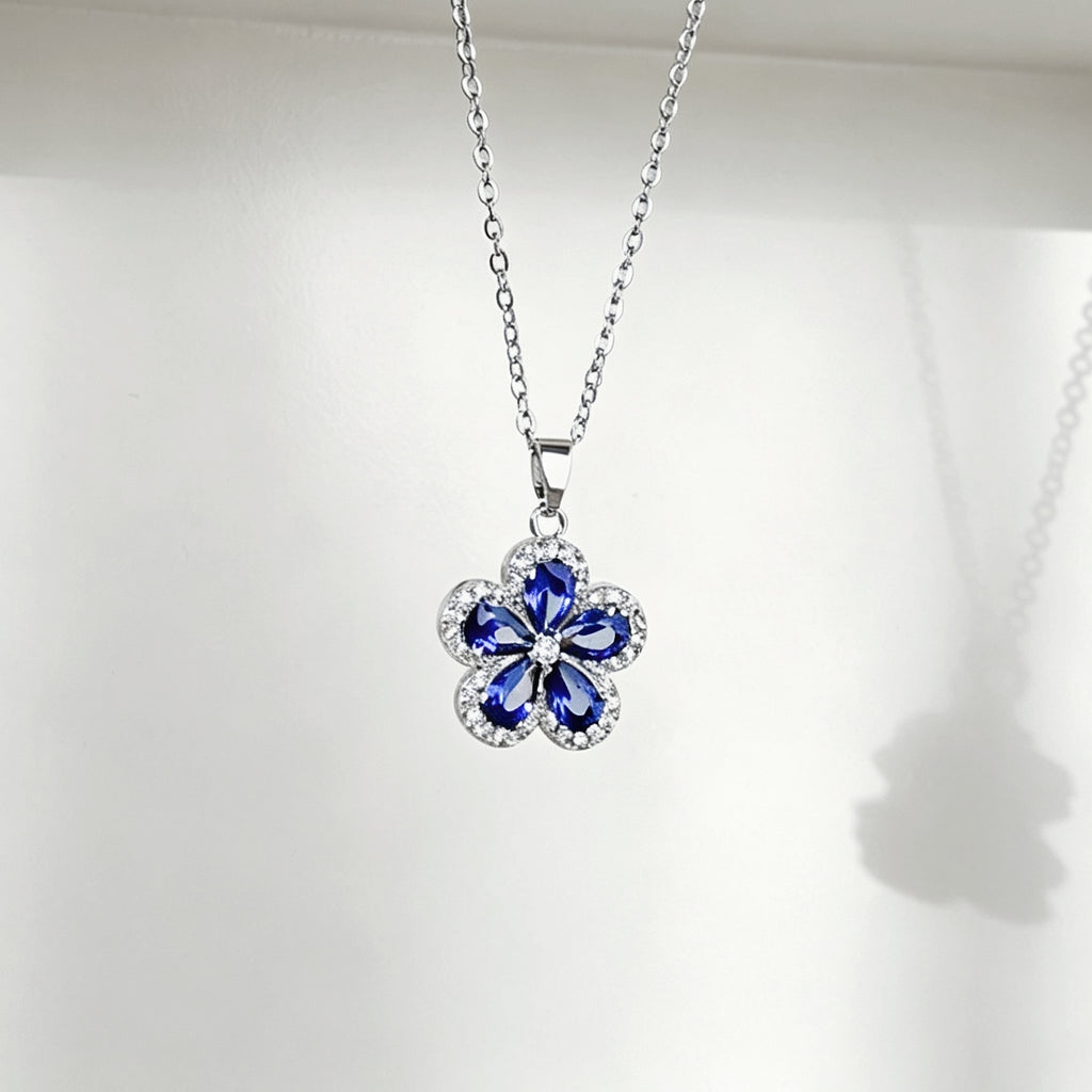 Elegant Blue Floral Set