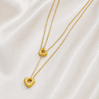 Double heart necklace