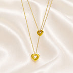 Double heart necklace