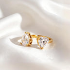 Teardrop Heart Open Ring