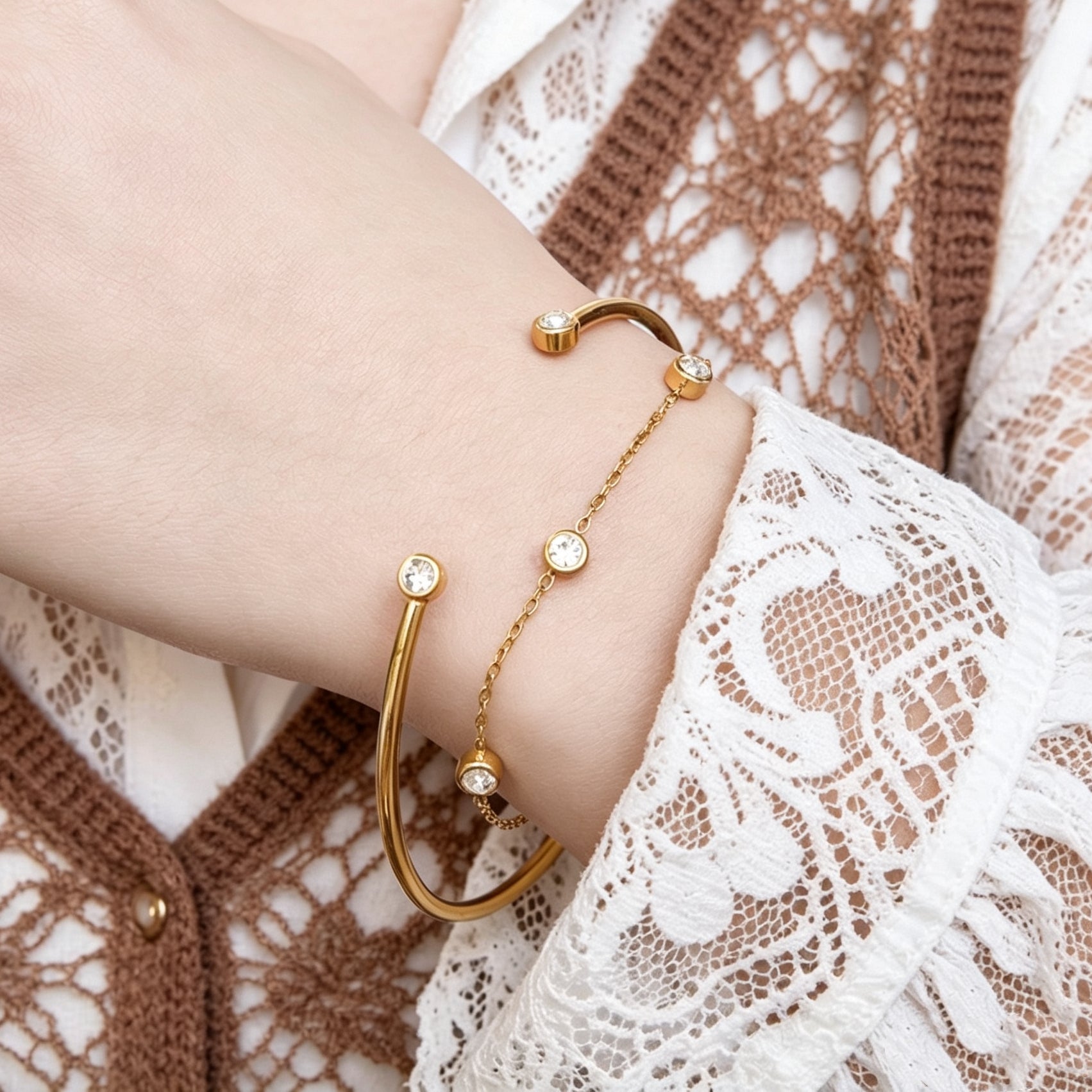 Simple Two-Piece Bracelet Set